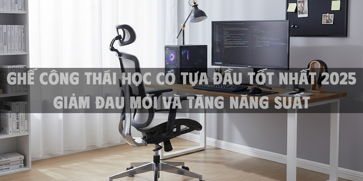 Ghế Công Thái Học Có Tựa Đầu Tốt Nhất 2025 Giảm Đau Mỏi Và Tăng Năng Suất